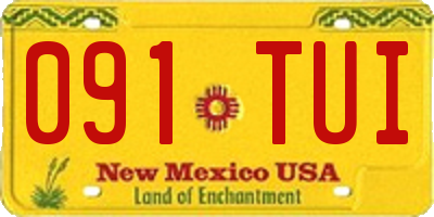 NM license plate 091TUI