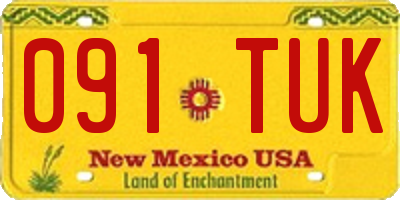 NM license plate 091TUK