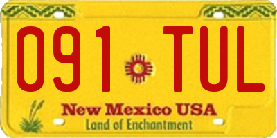 NM license plate 091TUL