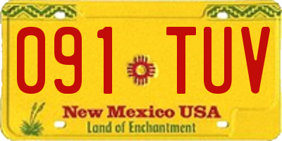 NM license plate 091TUV