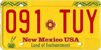 NM license plate 091TUY
