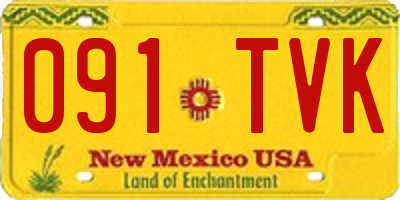 NM license plate 091TVK