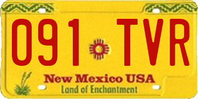 NM license plate 091TVR