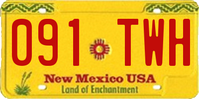 NM license plate 091TWH