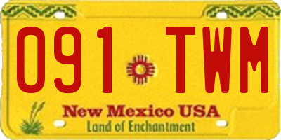 NM license plate 091TWM