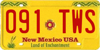 NM license plate 091TWS