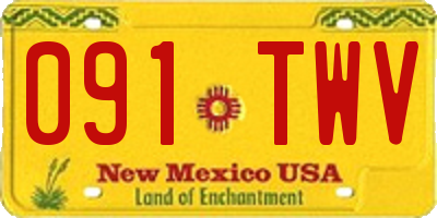 NM license plate 091TWV