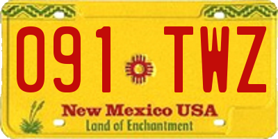 NM license plate 091TWZ