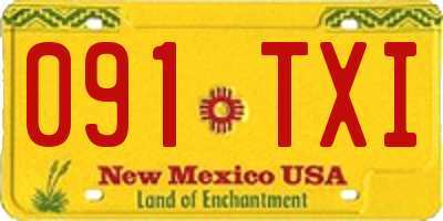 NM license plate 091TXI
