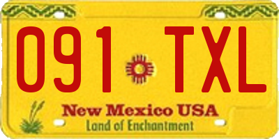 NM license plate 091TXL