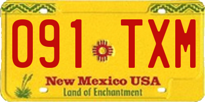 NM license plate 091TXM