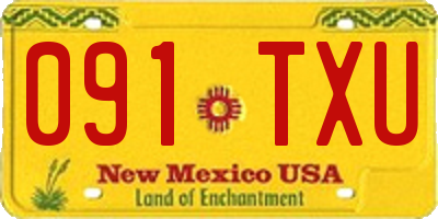 NM license plate 091TXU