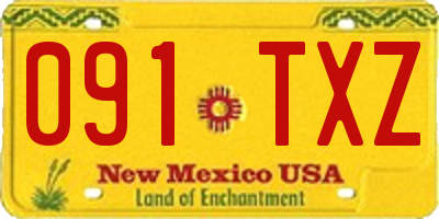 NM license plate 091TXZ