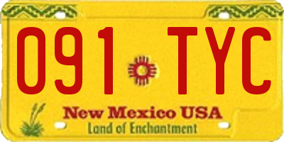 NM license plate 091TYC