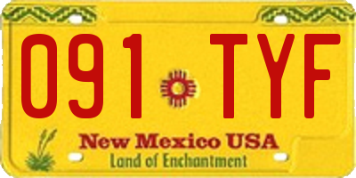NM license plate 091TYF