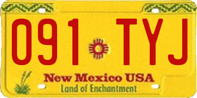 NM license plate 091TYJ