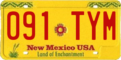 NM license plate 091TYM