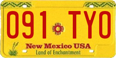 NM license plate 091TYO