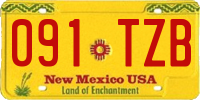NM license plate 091TZB