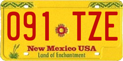 NM license plate 091TZE