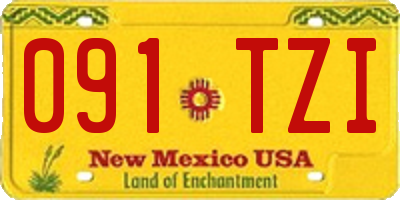 NM license plate 091TZI
