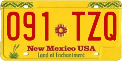 NM license plate 091TZQ