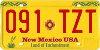NM license plate 091TZT
