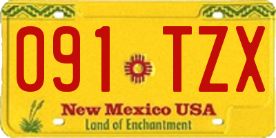 NM license plate 091TZX