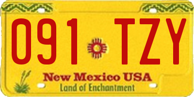 NM license plate 091TZY