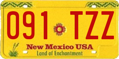 NM license plate 091TZZ