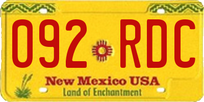 NM license plate 092RDC