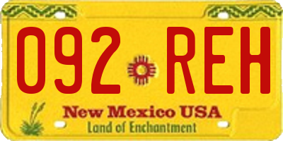 NM license plate 092REH