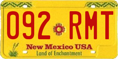 NM license plate 092RMT