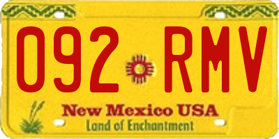 NM license plate 092RMV