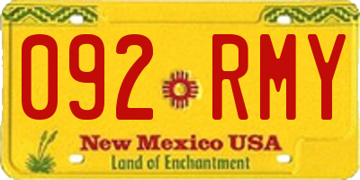 NM license plate 092RMY