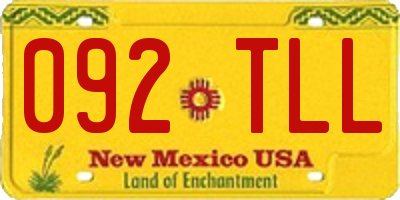 NM license plate 092TLL
