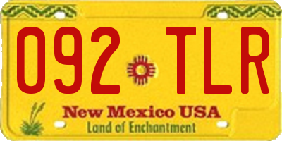 NM license plate 092TLR
