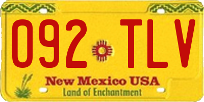 NM license plate 092TLV