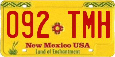 NM license plate 092TMH