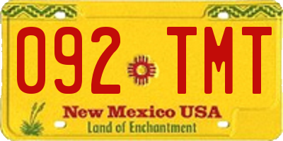 NM license plate 092TMT