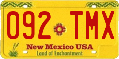 NM license plate 092TMX