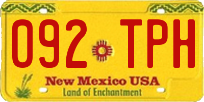 NM license plate 092TPH