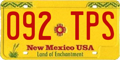 NM license plate 092TPS