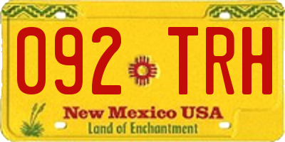 NM license plate 092TRH