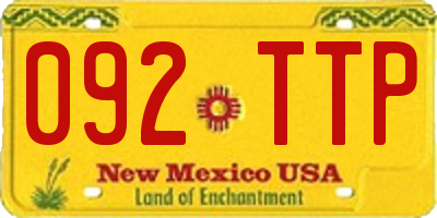 NM license plate 092TTP
