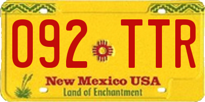 NM license plate 092TTR