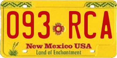 NM license plate 093RCA