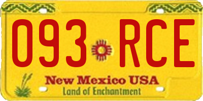 NM license plate 093RCE