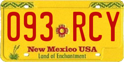 NM license plate 093RCY