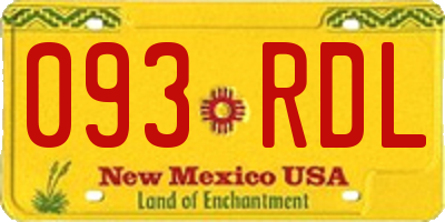 NM license plate 093RDL